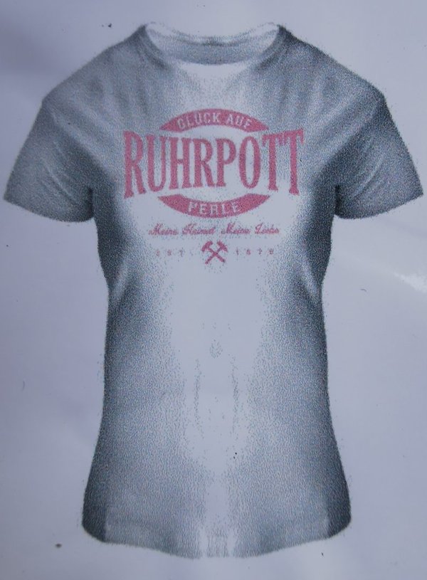 T-Shirt Ruhrpott "Oval" Weiß Damen