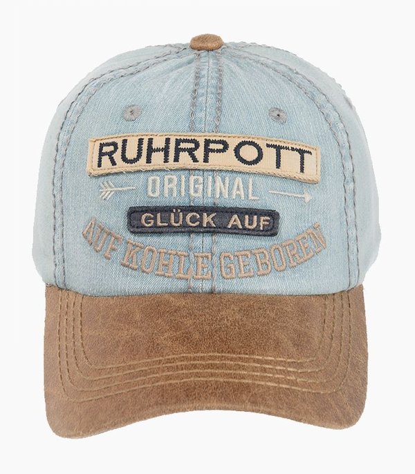 Ruhrpott Cap "Auf Kohle Geboren" Hellblau