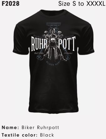 T-Shirt Ruhrpott "Biker" schwarz