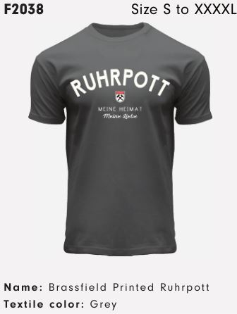 T-Shirt Ruhrpott "Meine Heimat" Grau