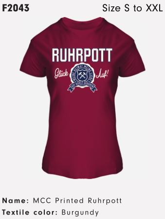 T-Shirt Ruhrpott "Glück Auf" Burgundy Damen